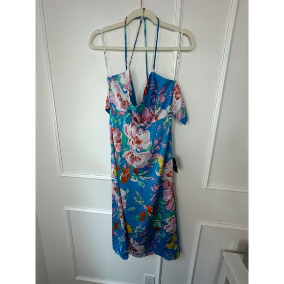 NWT Lulu's Floral Blue Dress Size S - Picture 5 of 9